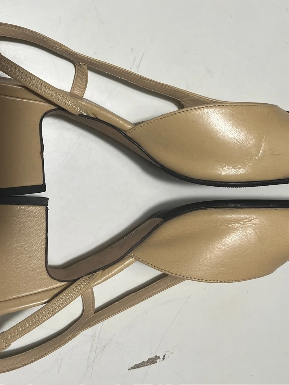 CHANEL Beige and Black Two-Tone Slingback Mules